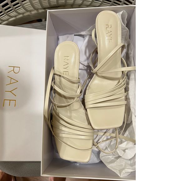 NEW Size 7.5 RAYE Sookie Heel in Bone White REVOLVE MSRP $178 - Picture 6 of 9